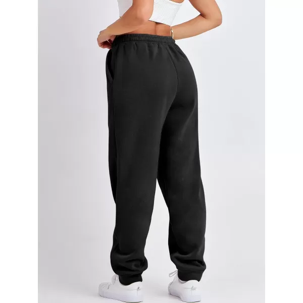 imageANRABESS Women Sweatpants Baggy High Waist Fleece Athletic Jogger Pant Trousers Y2K Teen GirlsBlack