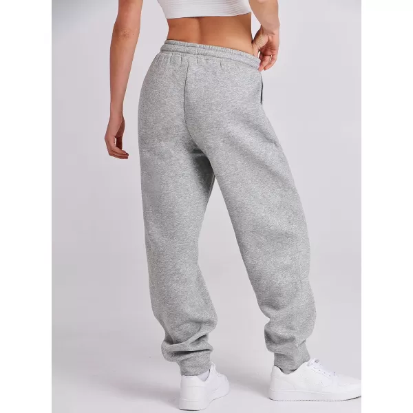 imageANRABESS Women Sweatpants Baggy High Waist Fleece Athletic Jogger Pant Trousers Y2K Teen GirlsGray