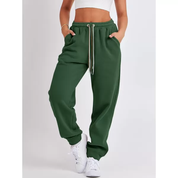 imageANRABESS Women Sweatpants Baggy High Waist Fleece Athletic Jogger Pant Trousers Y2K Teen GirlsGreen