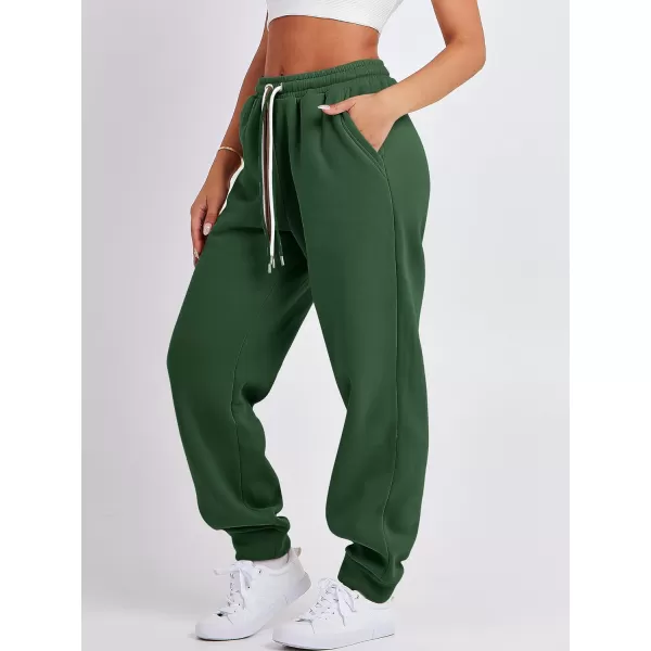 imageANRABESS Women Sweatpants Baggy High Waist Fleece Athletic Jogger Pant Trousers Y2K Teen GirlsGreen
