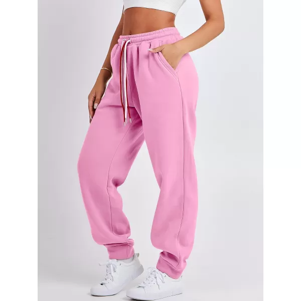 imageANRABESS Women Sweatpants Baggy High Waist Fleece Athletic Jogger Pant Trousers Y2K Teen GirlsPink