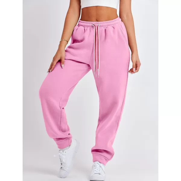 imageANRABESS Women Sweatpants Baggy High Waist Fleece Athletic Jogger Pant Trousers Y2K Teen GirlsPink