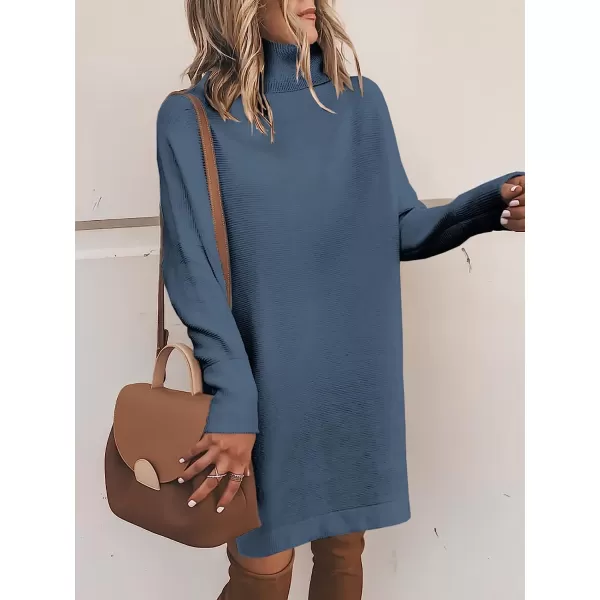 imageANRABESS Women Turtleneck Long Batwing Sleeve Casual Loose Oversized Sweater Dress Knit Fall Winter Pullover DressesDusty Blue