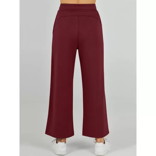 imageANRABESS Womens 2 Piece Outfits Summer Outfits Sleeveless Wide Leg Jumpsuits Casual Lounge SetsWine Red