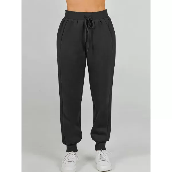 imageANRABESS Womens 2 Piece Outfits Sweatsuit Set Quarter Zip Long Sleeve Sweatshirt Jogger Sweatpants Tracksuit Lounge SetBlack