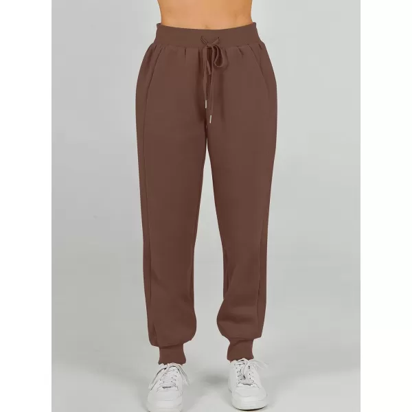 imageANRABESS Womens 2 Piece Outfits Sweatsuit Set Quarter Zip Long Sleeve Sweatshirt Jogger Sweatpants Tracksuit Lounge SetCoffee