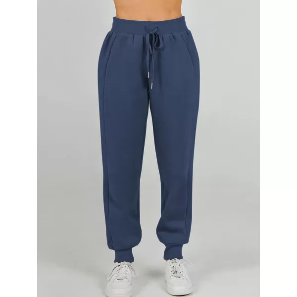 imageANRABESS Womens 2 Piece Outfits Sweatsuit Set Quarter Zip Long Sleeve Sweatshirt Jogger Sweatpants Tracksuit Lounge SetNavy Blue