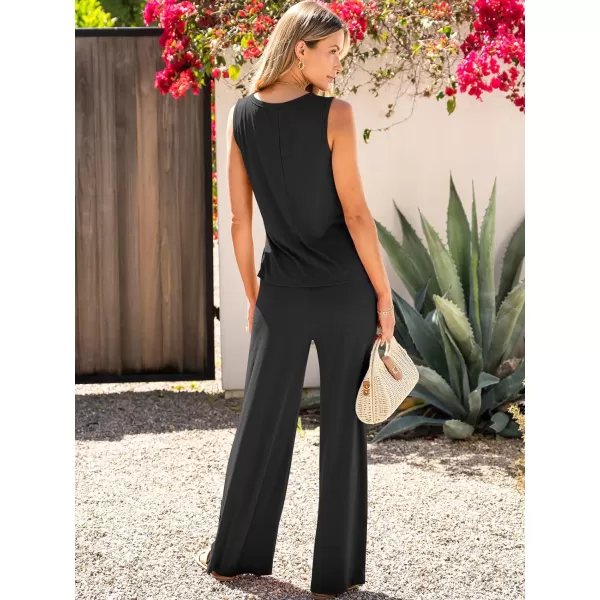 imageANRABESS Womens 2 Piece Sets Summer Casual Sleeveless Tank Crop Top Smocked High Waist Wide Leg Pants Jumpsuits OutfitsBlack