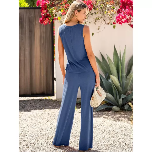 imageANRABESS Womens 2 Piece Sets Summer Casual Sleeveless Tank Crop Top Smocked High Waist Wide Leg Pants Jumpsuits OutfitsBlue
