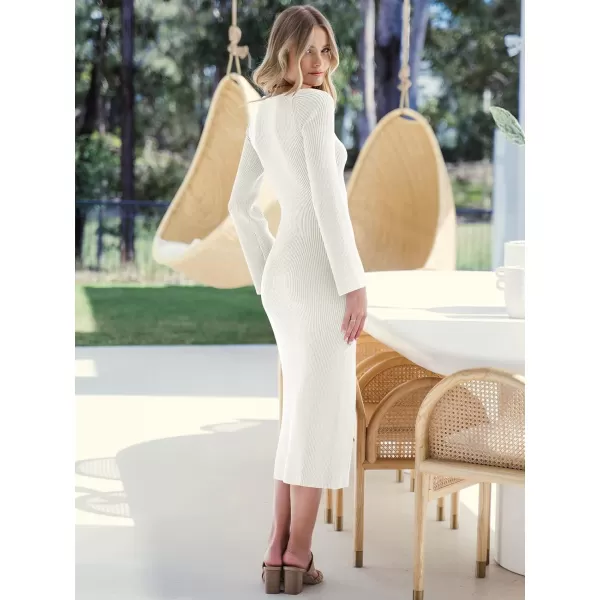 imageANRABESS Womens 2023 Fall Bell Long Sleeve Sweetheart Neck Slim Fit Ribbed Knit Side Slit Bodycon Midi Sweater DressANRABESS Womens 2023 Fall Bell Long Sleeve Sweetheart Neck Slim Fit Ribbed Knit Side Slit Bodycon Midi Sweater Dress