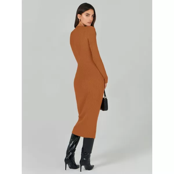 imageANRABESS Womens 2023 Fall Long Sleeve Sweater Dress Crewneck Slim Fit Ribbed Knit Bodycon Midi DressANRABESS Womens 2023 Fall Long Sleeve Sweater Dress Crewneck Slim Fit Ribbed Knit Bodycon Midi Dress