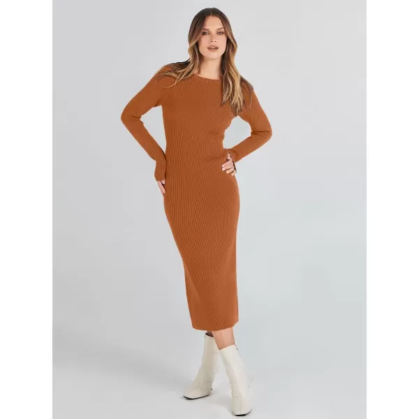 imageANRABESS Womens 2023 Fall Long Sleeve Sweater Dress Crewneck Slim Fit Ribbed Knit Bodycon Midi DressANRABESS Womens 2023 Fall Long Sleeve Sweater Dress Crewneck Slim Fit Ribbed Knit Bodycon Midi Dress