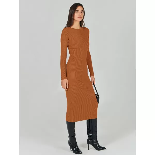 imageANRABESS Womens 2023 Fall Long Sleeve Sweater Dress Crewneck Slim Fit Ribbed Knit Bodycon Midi DressANRABESS Womens 2023 Fall Long Sleeve Sweater Dress Crewneck Slim Fit Ribbed Knit Bodycon Midi Dress