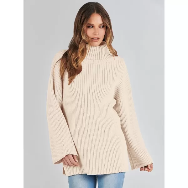 imageANRABESS Womens 2023 Fall Turtleneck Oversized Pullover Sweaters Long Sleeves Ribbed Knit Chunky Sweater TopsApricot