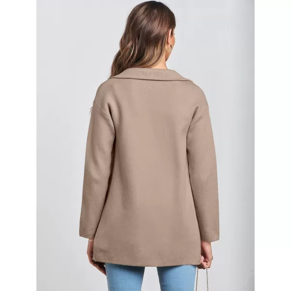 imageANRABESS Womens 2023 Open Front Cardigan Coats Long Sleeve Lapel Casual Chunky Sweater Blazer Jacket for Fall WinterApricot