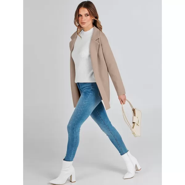 imageANRABESS Womens 2023 Open Front Cardigan Coats Long Sleeve Lapel Casual Chunky Sweater Blazer Jacket for Fall WinterApricot