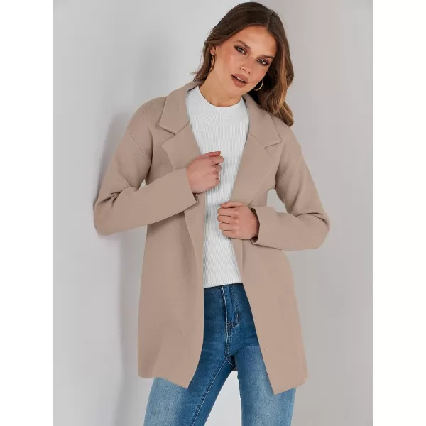 imageANRABESS Womens 2023 Open Front Cardigan Coats Long Sleeve Lapel Casual Chunky Sweater Blazer Jacket for Fall WinterApricot
