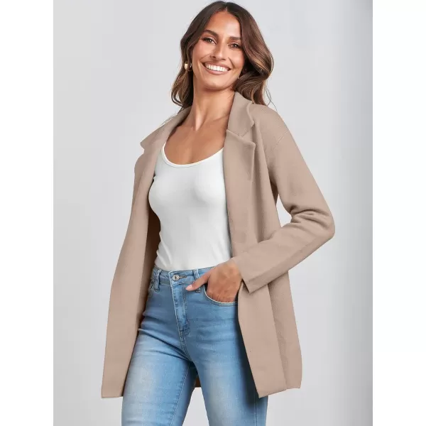 imageANRABESS Womens 2023 Open Front Cardigan Coats Long Sleeve Lapel Casual Chunky Sweater Blazer Jacket for Fall WinterApricot