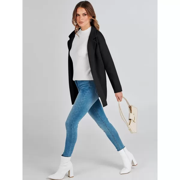 imageANRABESS Womens 2023 Open Front Cardigan Coats Long Sleeve Lapel Casual Chunky Sweater Blazer Jacket for Fall WinterBlack