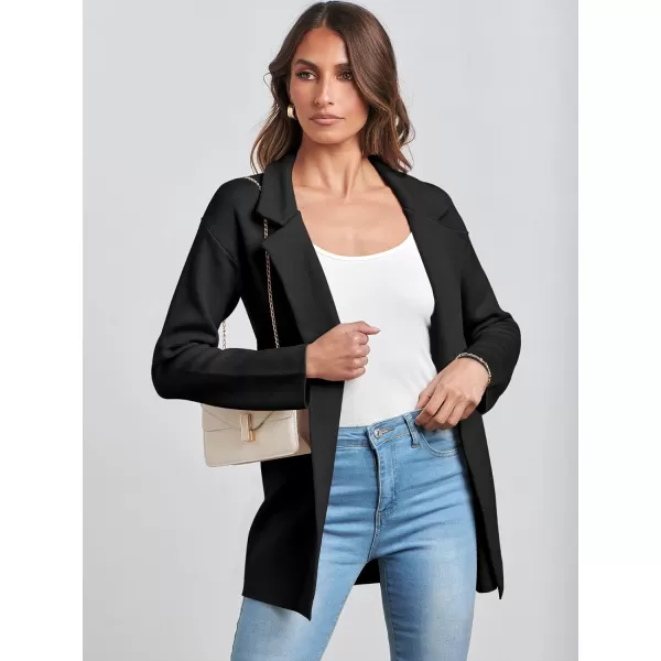 imageANRABESS Womens 2023 Open Front Cardigan Coats Long Sleeve Lapel Casual Chunky Sweater Blazer Jacket for Fall WinterBlack