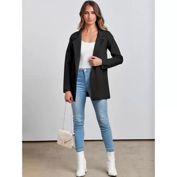 imageANRABESS Womens 2023 Open Front Cardigan Coats Long Sleeve Lapel Casual Chunky Sweater Blazer Jacket for Fall WinterBlack
