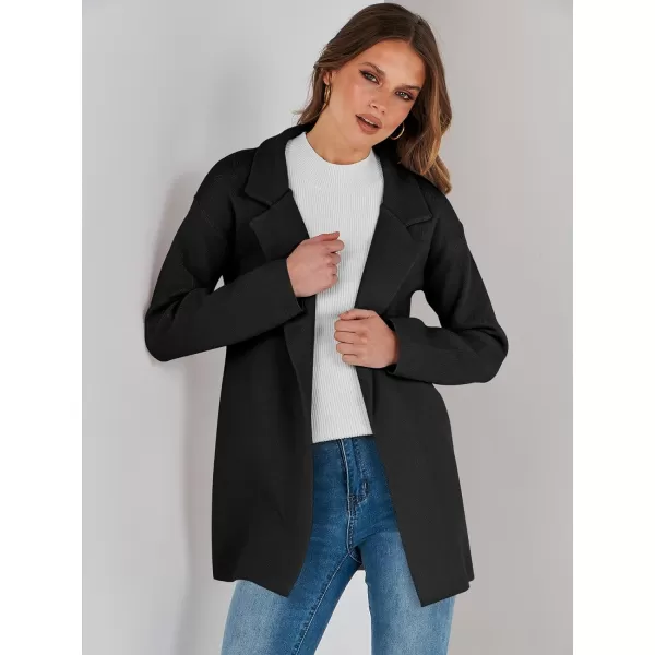 imageANRABESS Womens 2023 Open Front Cardigan Coats Long Sleeve Lapel Casual Chunky Sweater Blazer Jacket for Fall WinterBlack