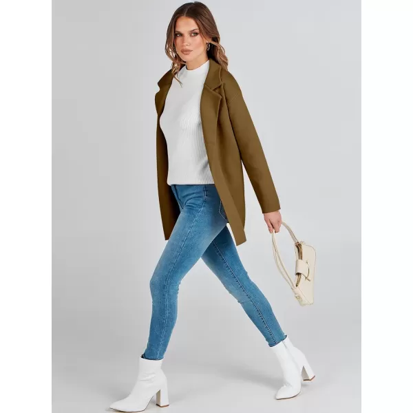 imageANRABESS Womens 2023 Open Front Cardigan Coats Long Sleeve Lapel Casual Chunky Sweater Blazer Jacket for Fall WinterBrown
