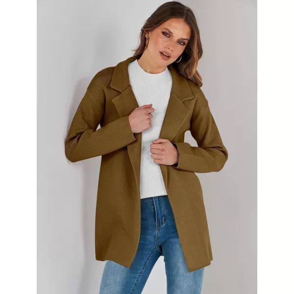 imageANRABESS Womens 2023 Open Front Cardigan Coats Long Sleeve Lapel Casual Chunky Sweater Blazer Jacket for Fall WinterBrown