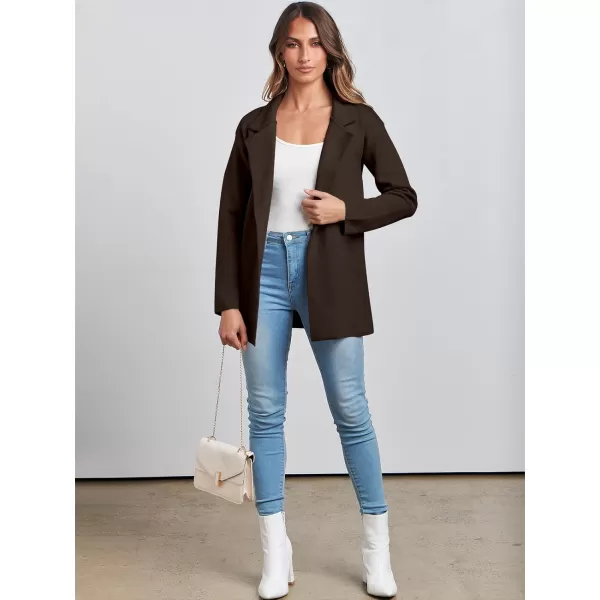 imageANRABESS Womens 2023 Open Front Cardigan Coats Long Sleeve Lapel Casual Chunky Sweater Blazer Jacket for Fall WinterCoffee