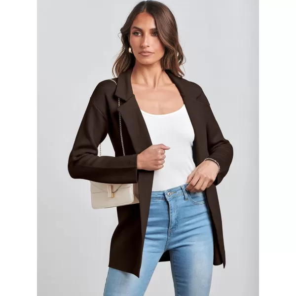 imageANRABESS Womens 2023 Open Front Cardigan Coats Long Sleeve Lapel Casual Chunky Sweater Blazer Jacket for Fall WinterCoffee