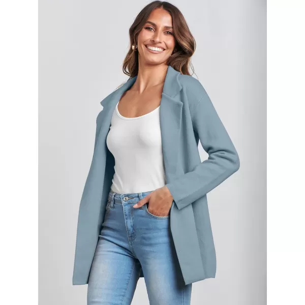 imageANRABESS Womens 2023 Open Front Cardigan Coats Long Sleeve Lapel Casual Chunky Sweater Blazer Jacket for Fall WinterSky Blue