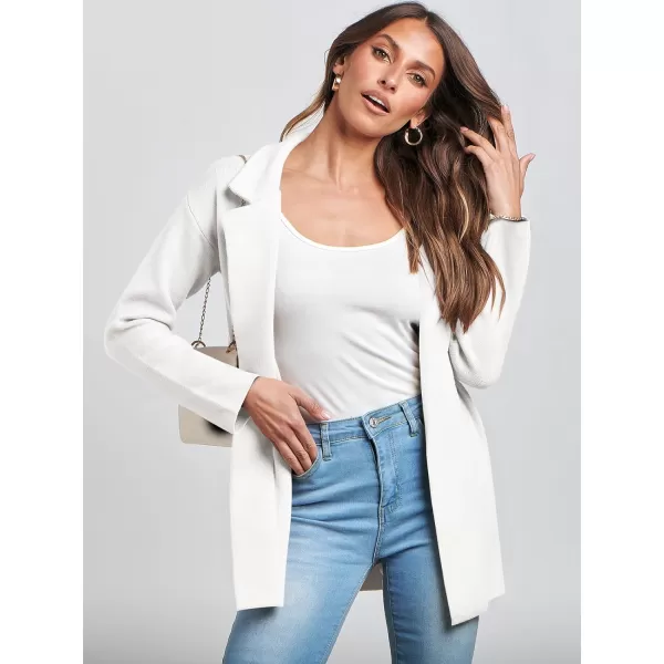 imageANRABESS Womens 2023 Open Front Cardigan Coats Long Sleeve Lapel Casual Chunky Sweater Blazer Jacket for Fall WinterWhite