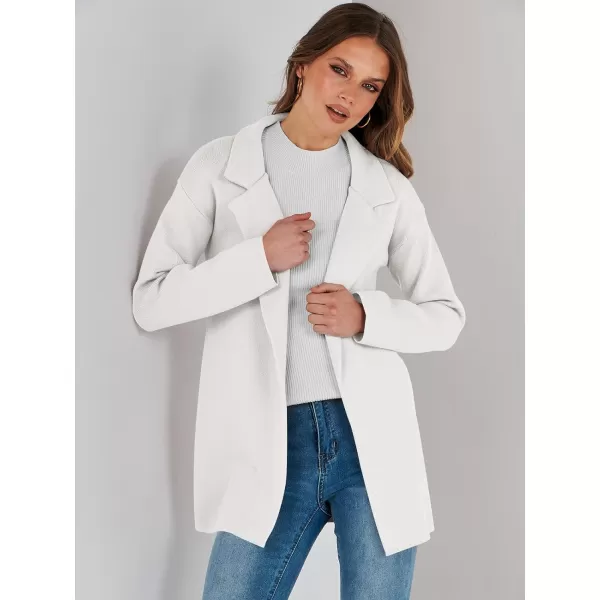 imageANRABESS Womens 2023 Open Front Cardigan Coats Long Sleeve Lapel Casual Chunky Sweater Blazer Jacket for Fall WinterWhite