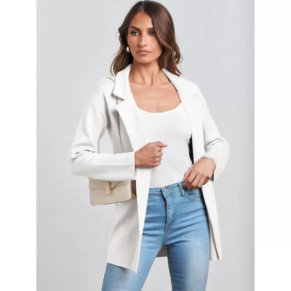 imageANRABESS Womens 2023 Open Front Cardigan Coats Long Sleeve Lapel Casual Chunky Sweater Blazer Jacket for Fall WinterWhite