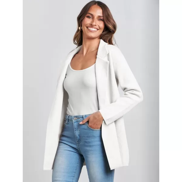 imageANRABESS Womens 2023 Open Front Cardigan Coats Long Sleeve Lapel Casual Chunky Sweater Blazer Jacket for Fall WinterWhite