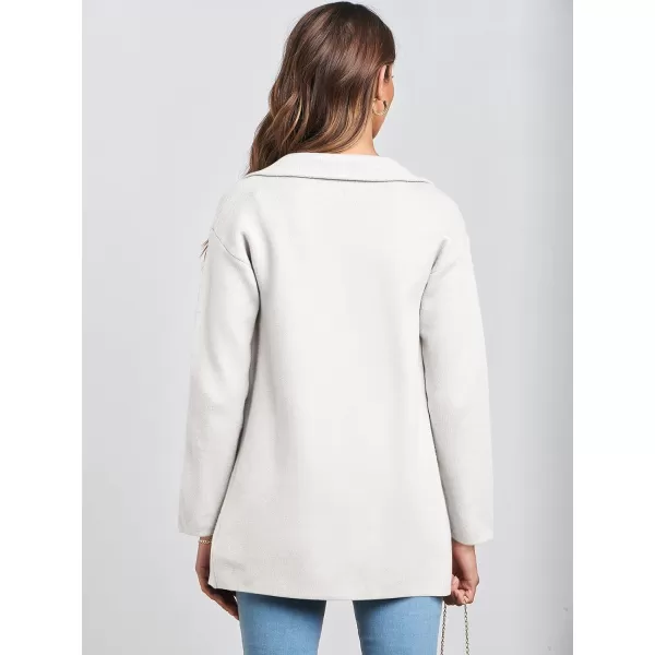 imageANRABESS Womens 2023 Open Front Cardigan Coats Long Sleeve Lapel Casual Chunky Sweater Blazer Jacket for Fall WinterWhite