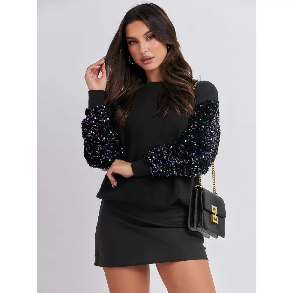 imageANRABESS Womens 2023 Trendy Sweaters Long Sleeve Crewneck Cable Knit Pullover Oversized Casual Chunky TopsBlack 02