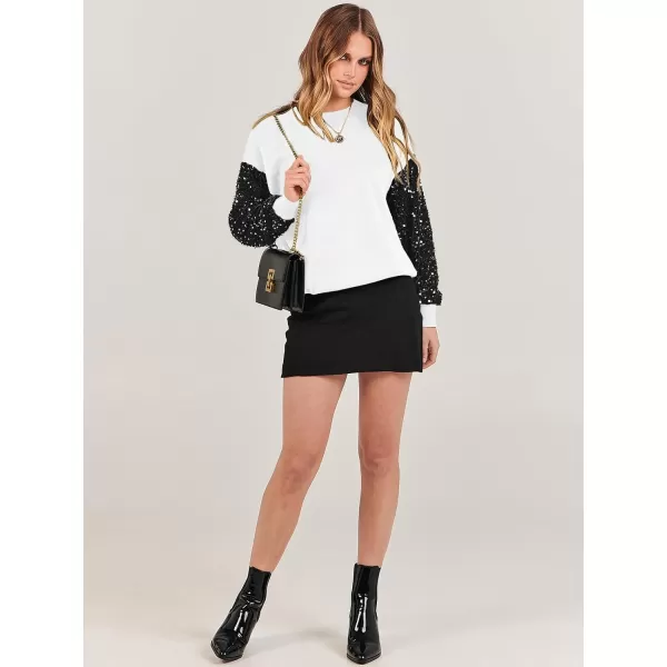 imageANRABESS Womens 2023 Trendy Sweaters Long Sleeve Crewneck Cable Knit Pullover Oversized Casual Chunky TopsWhite