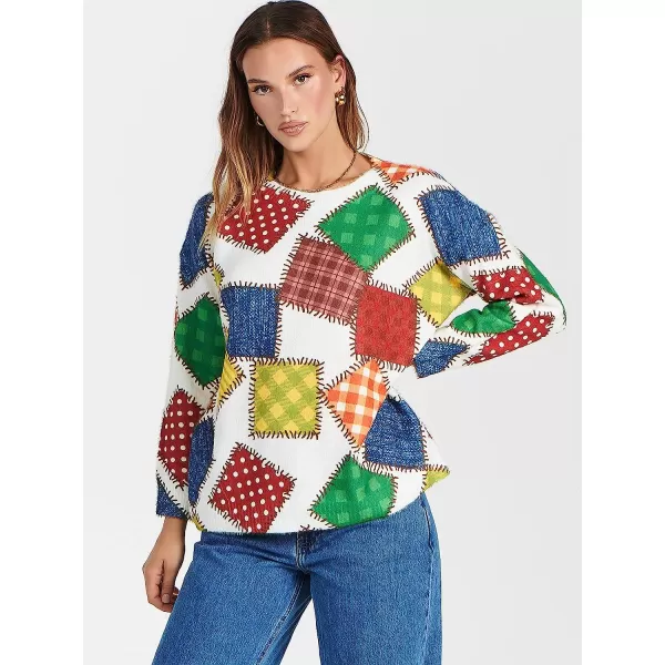 imageANRABESS Womens Boho Sweater Long Sleeve Crewneck Casual Loose Oversized Graphic Pullover Sweater TopGraphic 01