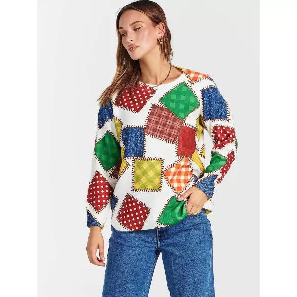 imageANRABESS Womens Boho Sweater Long Sleeve Crewneck Casual Loose Oversized Graphic Pullover Sweater TopGraphic 01