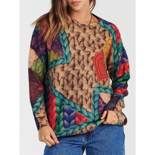 imageANRABESS Womens Boho Sweater Long Sleeve Crewneck Casual Loose Oversized Graphic Pullover Sweater TopGraphic 02