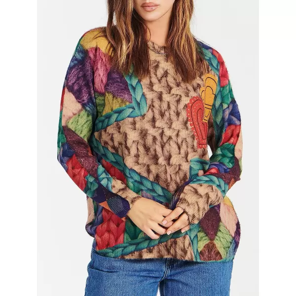 imageANRABESS Womens Boho Sweater Long Sleeve Crewneck Casual Loose Oversized Graphic Pullover Sweater TopGraphic 02