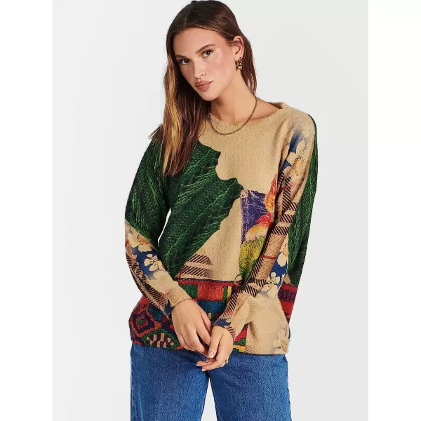 imageANRABESS Womens Boho Sweater Long Sleeve Crewneck Casual Loose Oversized Graphic Pullover Sweater TopGraphic 06