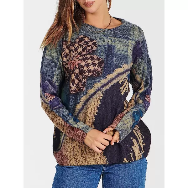 imageANRABESS Womens Boho Sweater Long Sleeve Crewneck Casual Loose Oversized Graphic Pullover Sweater TopGraphic 10