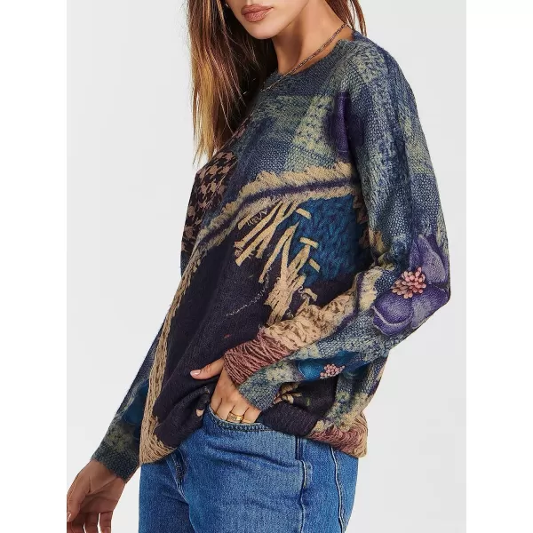 imageANRABESS Womens Boho Sweater Long Sleeve Crewneck Casual Loose Oversized Graphic Pullover Sweater TopGraphic 10