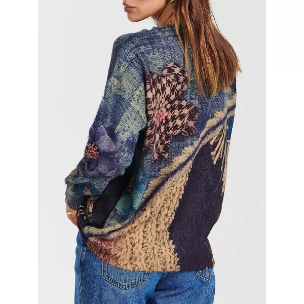 imageANRABESS Womens Boho Sweater Long Sleeve Crewneck Casual Loose Oversized Graphic Pullover Sweater TopGraphic 10