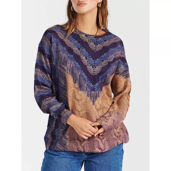 imageANRABESS Womens Boho Sweater Long Sleeve Crewneck Casual Loose Oversized Graphic Pullover Sweater TopGraphic 11