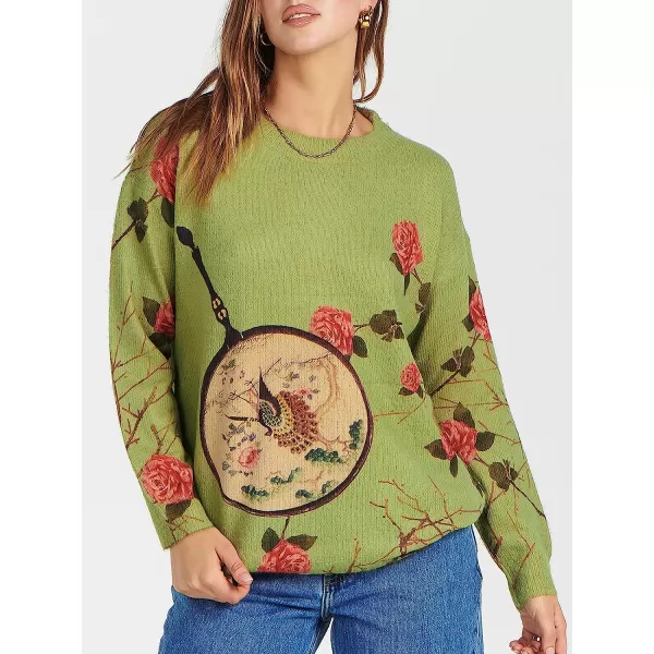 imageANRABESS Womens Boho Sweater Long Sleeve Crewneck Casual Loose Oversized Graphic Pullover Sweater TopGraphic 12