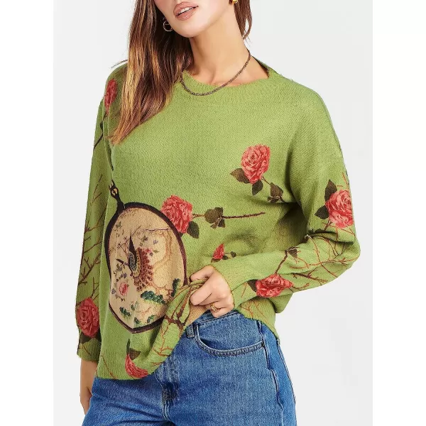 imageANRABESS Womens Boho Sweater Long Sleeve Crewneck Casual Loose Oversized Graphic Pullover Sweater TopGraphic 12