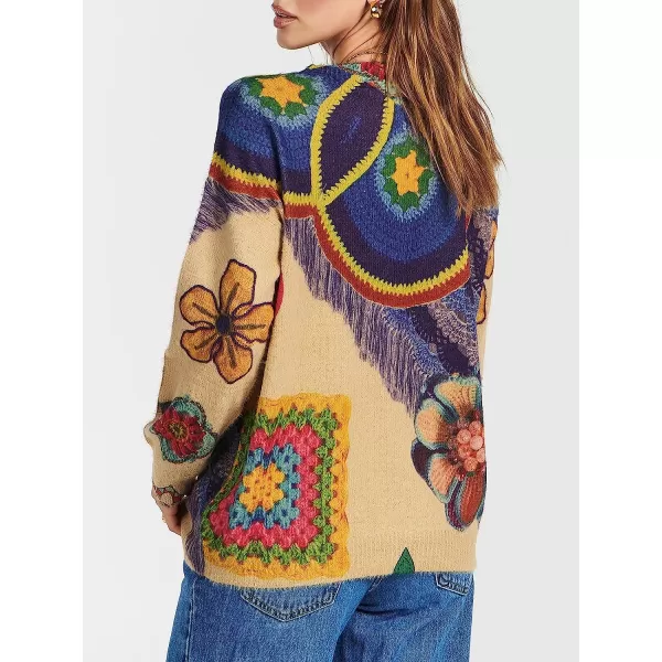 imageANRABESS Womens Boho Sweater Long Sleeve Crewneck Casual Loose Oversized Graphic Pullover Sweater TopGraphic 14